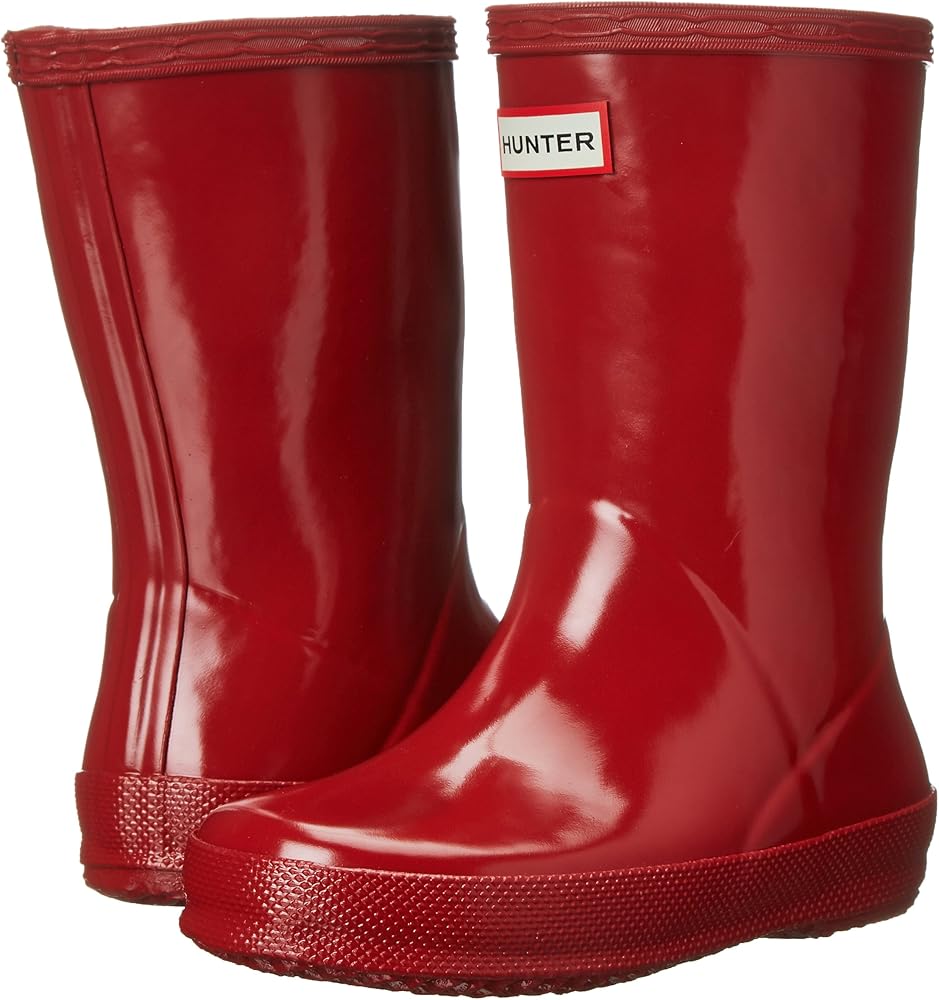 kids hunter boots red