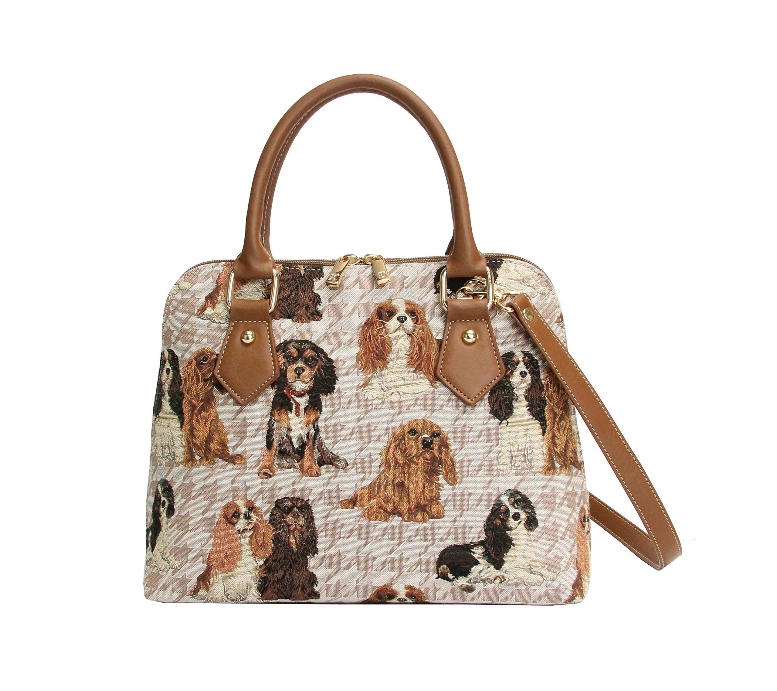 Signare Tapestry Handbags Shoulder bag and Crossbody Bags for Women with Animal Design (Cavalier King Charles Spaniel Dog, CONV-KGCS) — image 1