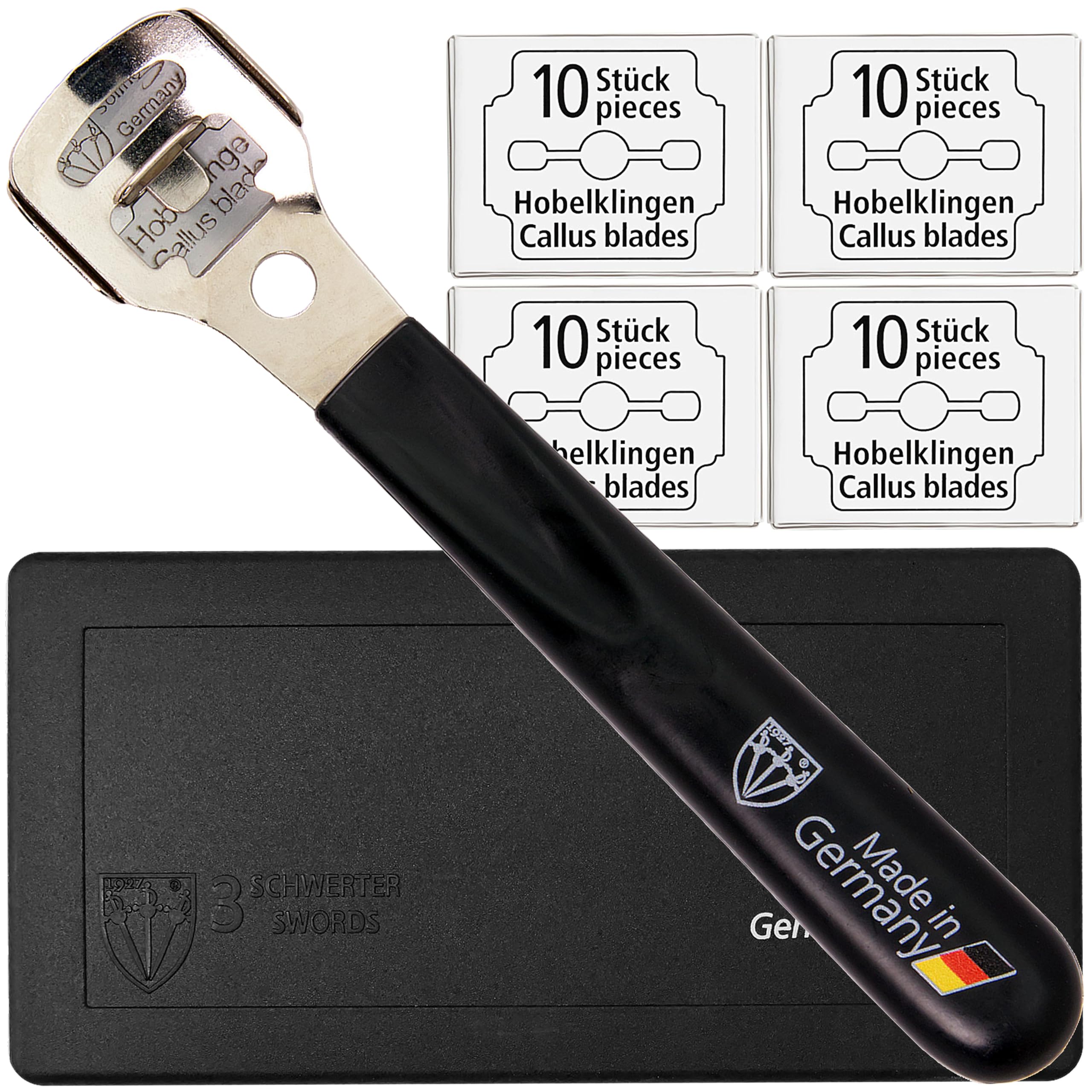 Photo 1 of 3 Swords Germany - Callus Remover Shaver Cutter Eliminator Razor with 40 Extra Sharp Refill Blades - Made in Solingen Germany