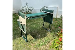 LAIKOU Garden Kneeler and Seat Bench with 2 Free Tool Pouch, Foldable Stool for Ease of Storage - EVA Foam Pad - Sturdy and Lightweight