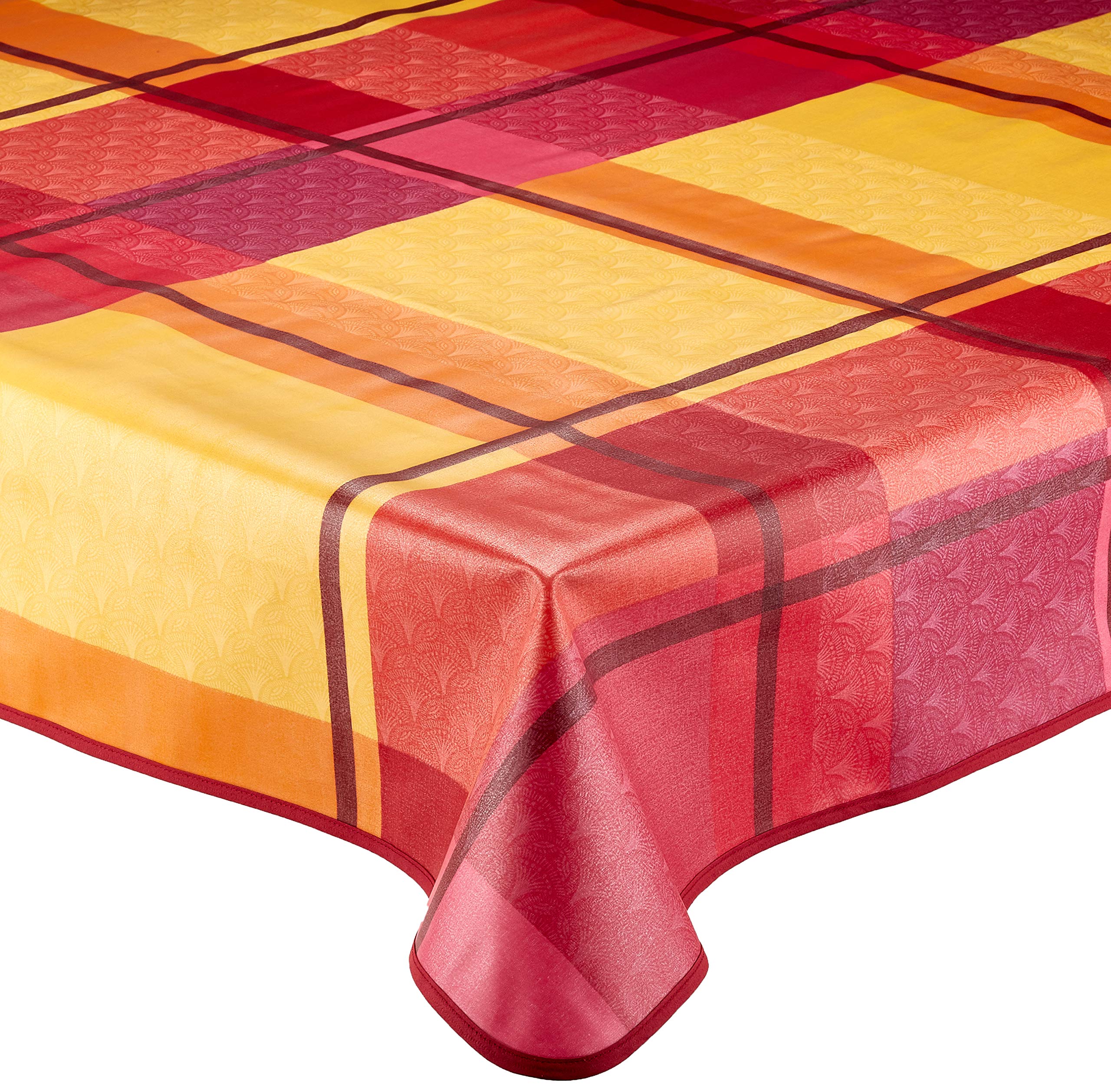 Nydel Indila Tablecloth Anti-Stain Coating PVC, Raspberry, 160 x 250 cm