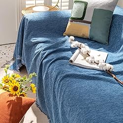 VClife Simple Dark Blue Couch Cover Multi-use Thick