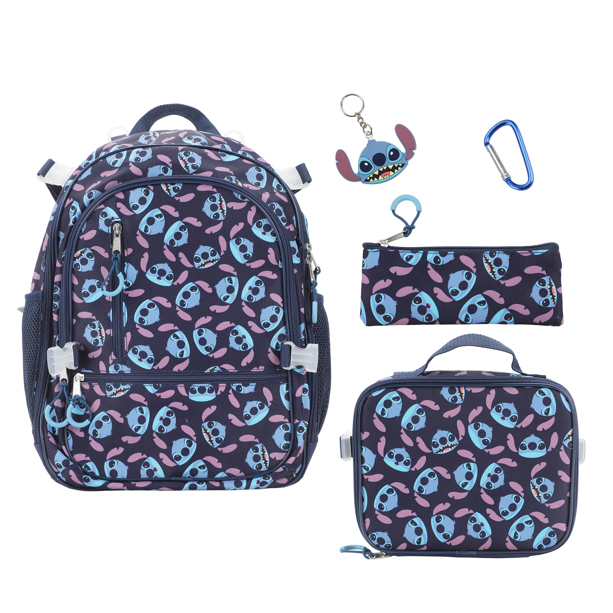Photo 1 of **MISSING PARTS**Disney's Stitch 16" Adaptive 4-Piece Backpack & Lunch Box Combo Set