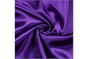MDS-MEGADECORSUPPLY MDS Pack of 10 Charmeuse Bridal Solid Satin Fabric by The Yard for Wedding Dress Fashion DIY Crafts Costumes Decorations Apparel Crafts Drapery Silky & Shiny Satin 44" Wide Rolll- Cadbury Purple