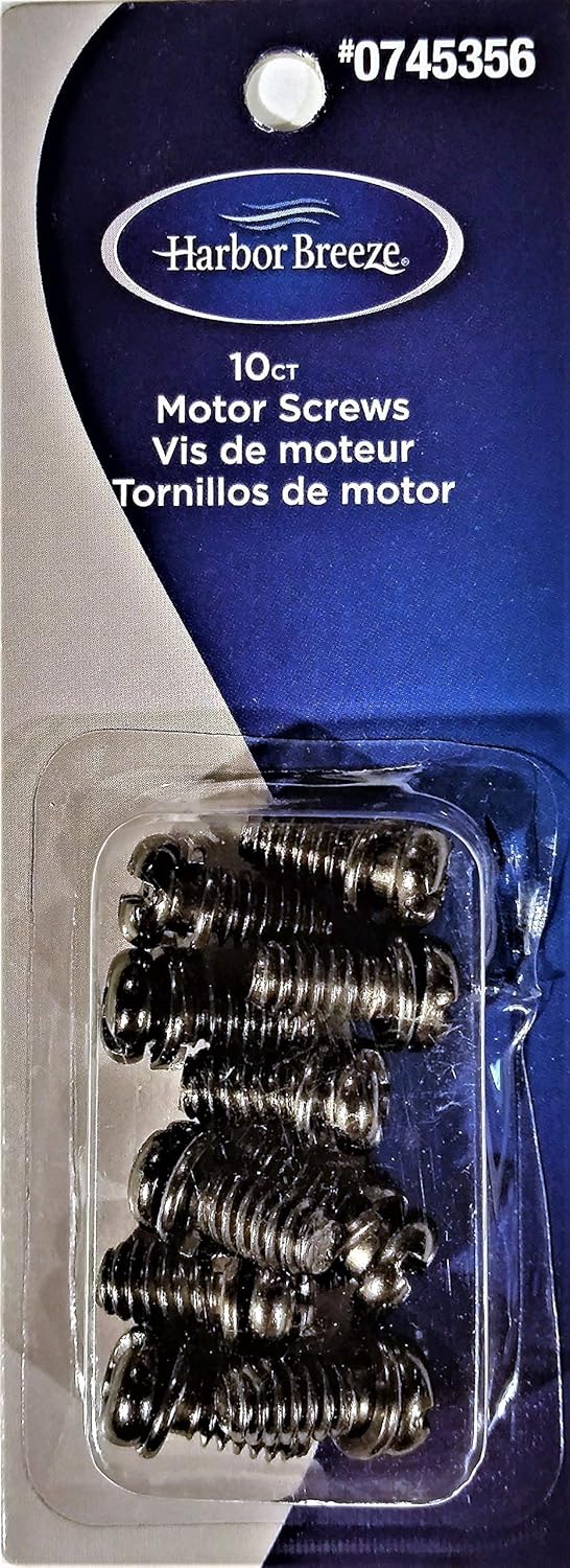 Harbor Breeze Ceiling Fan Motor Screws, Dark Chrome, 10