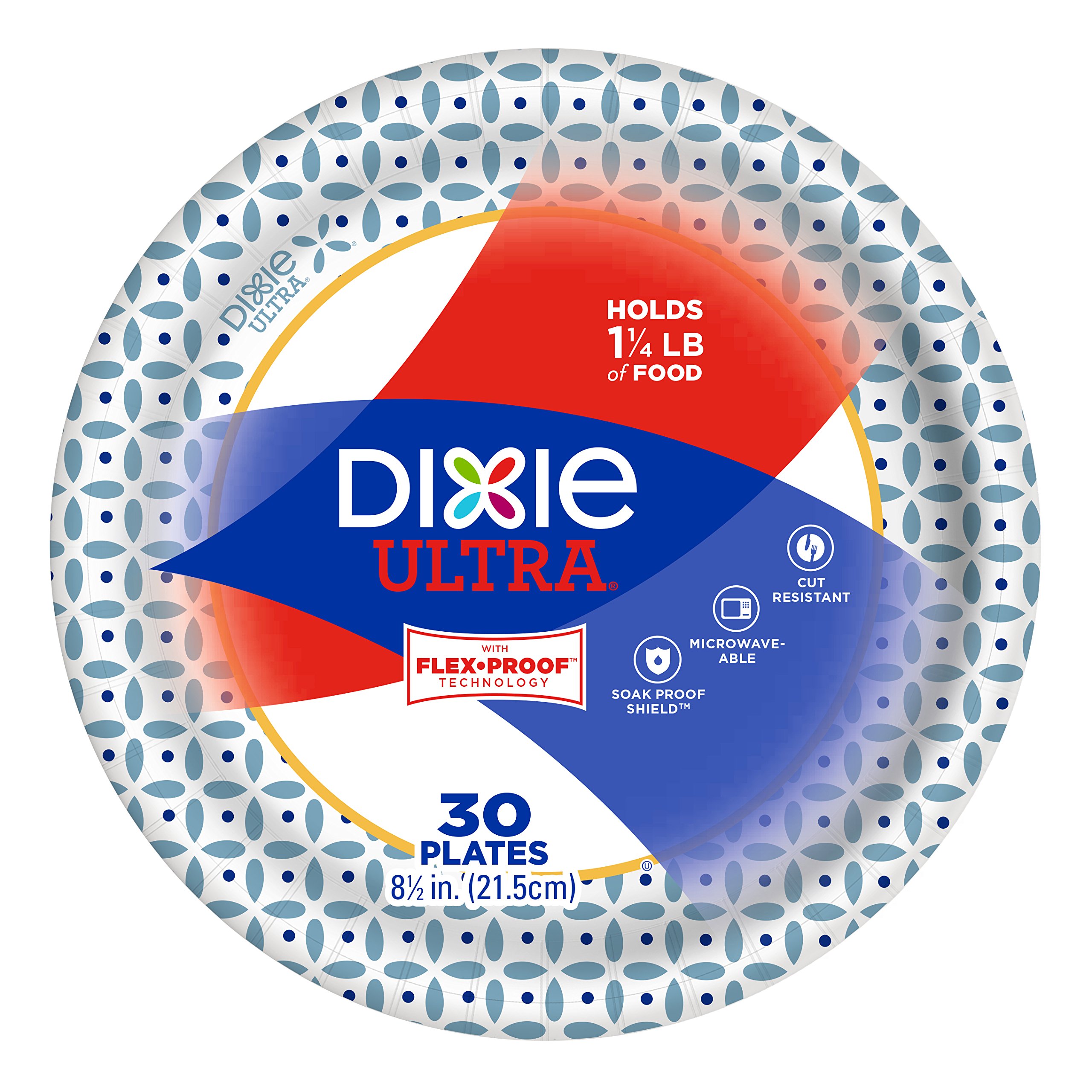 Dixie Ultra Paper Plates, 8 1/2", 300 Count, 10 Packs of 30 Plates
