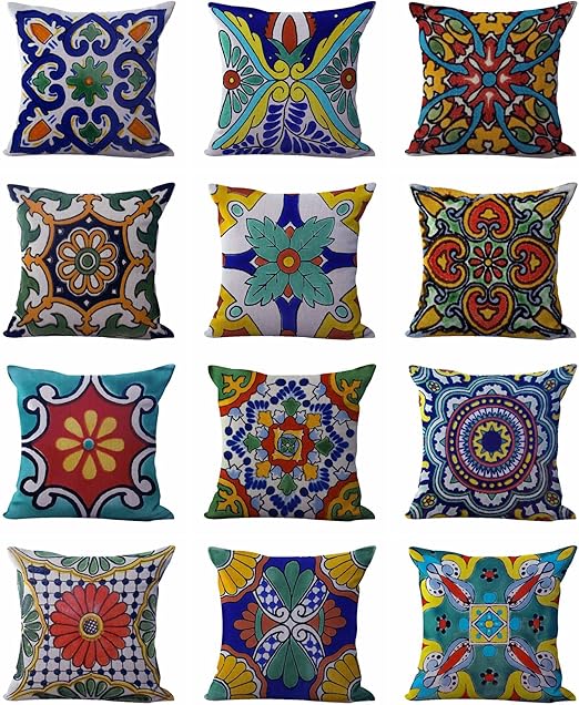 Amazon Com Wholesalesarong Set Of 10 Cushion Covers Mexican