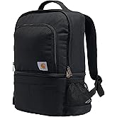 Carhartt Insulated 24 Can Two Compartment Cooler Backpack, Fully-Insulated Base, Durable Water-Resistant for Camping, Beach & Travel