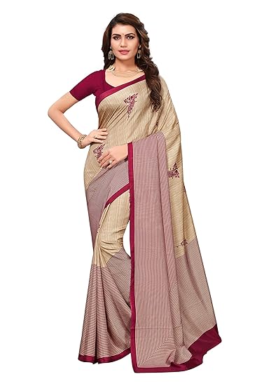 Winza Designer Womens kalamkari bhagalpuri Saree With Blouse (MOHINI)