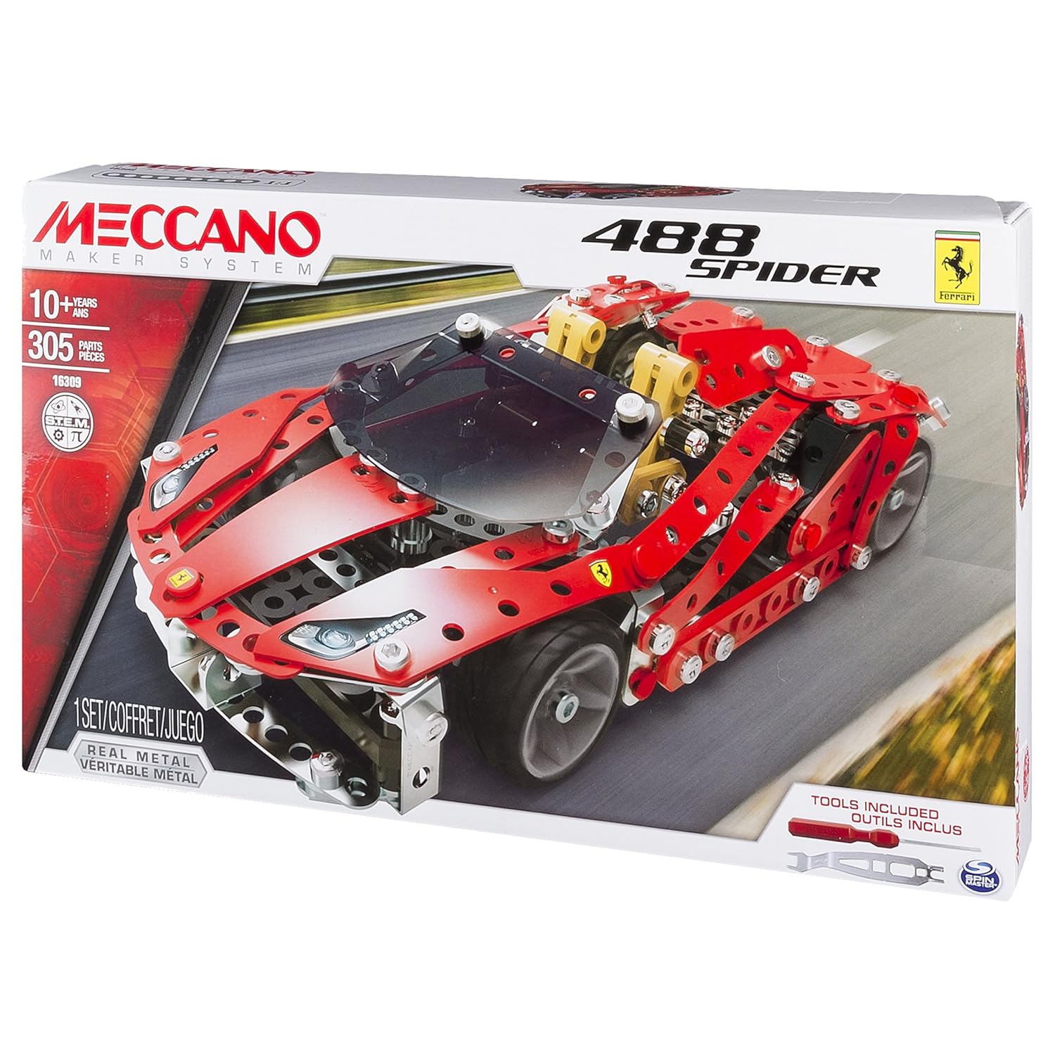 Meccano Ferrari 488 Spider Juego De Construcción 305 Piezas