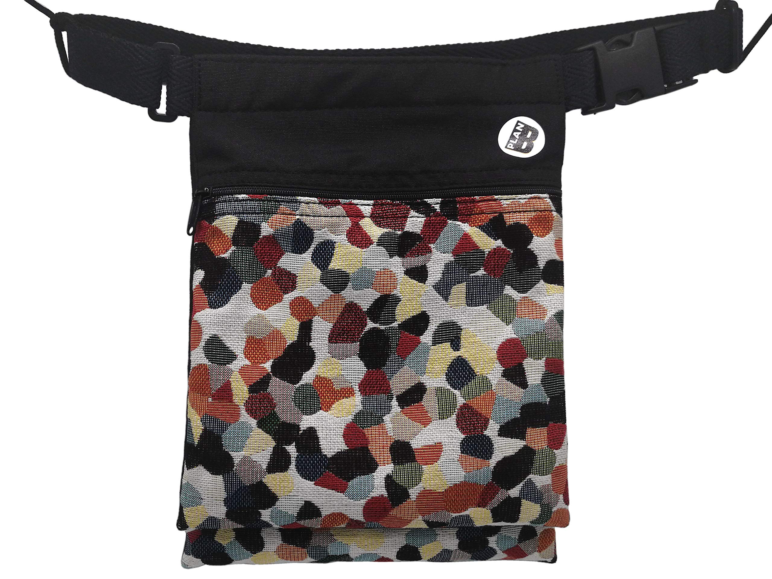 Plan B, Side Waist Pack, Gaudi, 27 x 20 cm, Adjustable Belt and 2 Pockets, Multi-Colour
