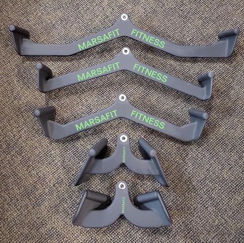 LAT Pulldown Attachment Set - 5 Cable Machine Bars For Back & Tricep ...