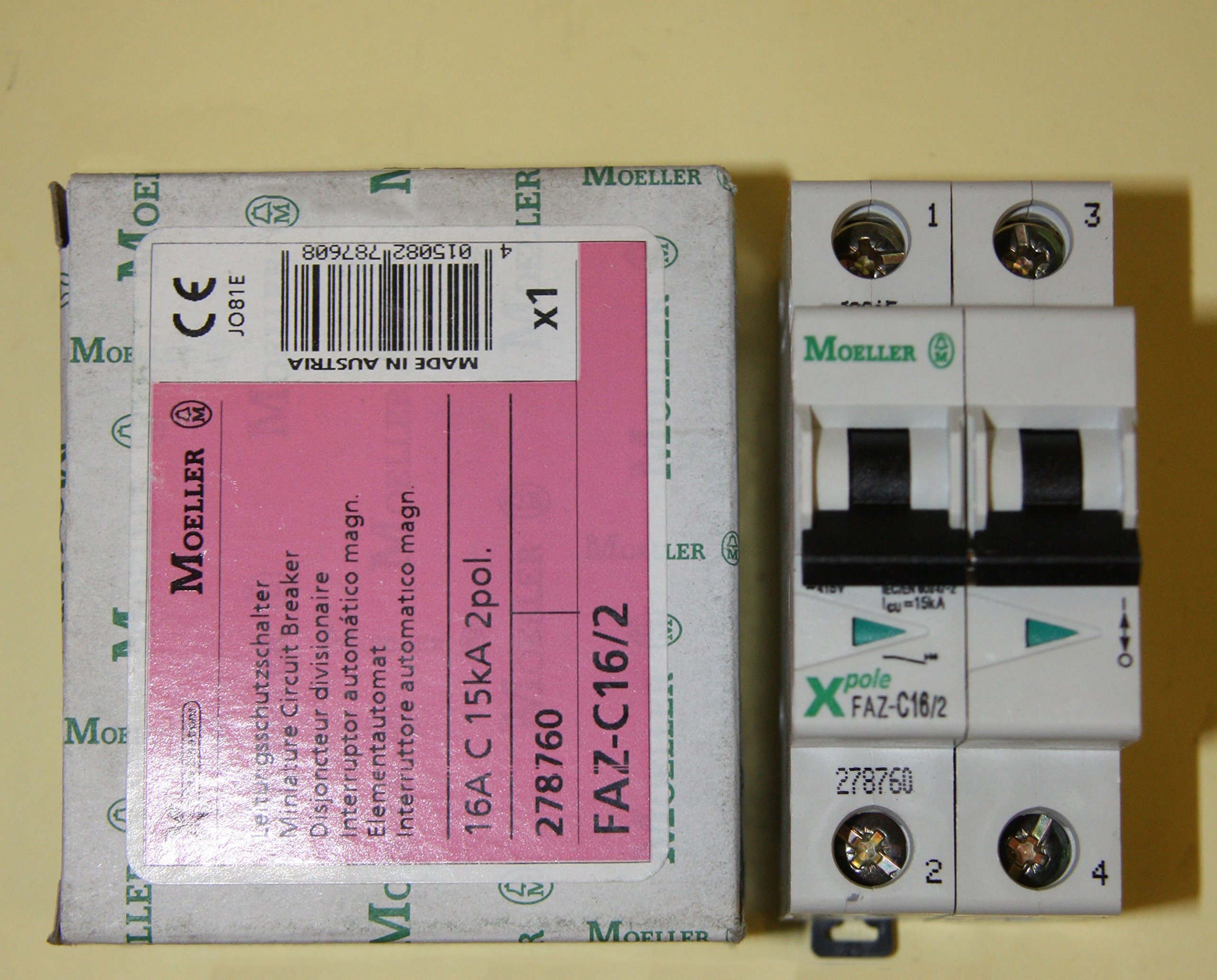 Eaton 278760 Circuit Breaker 16A 2P C-Char