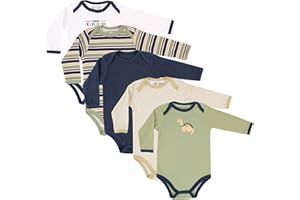 Luvable Friends baby-girls Cotton Long-sleeve Bodysuits