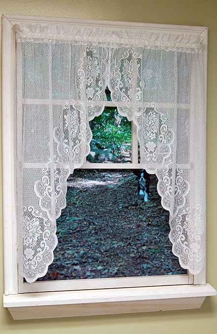 Curtain Chic Fairmount Swag, 56 by 38-inch, White