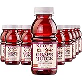 Kedem Light Concord Grape Juice, 8oz Plastic Bottle, 24 Pack, Reduced Sugar and Calories