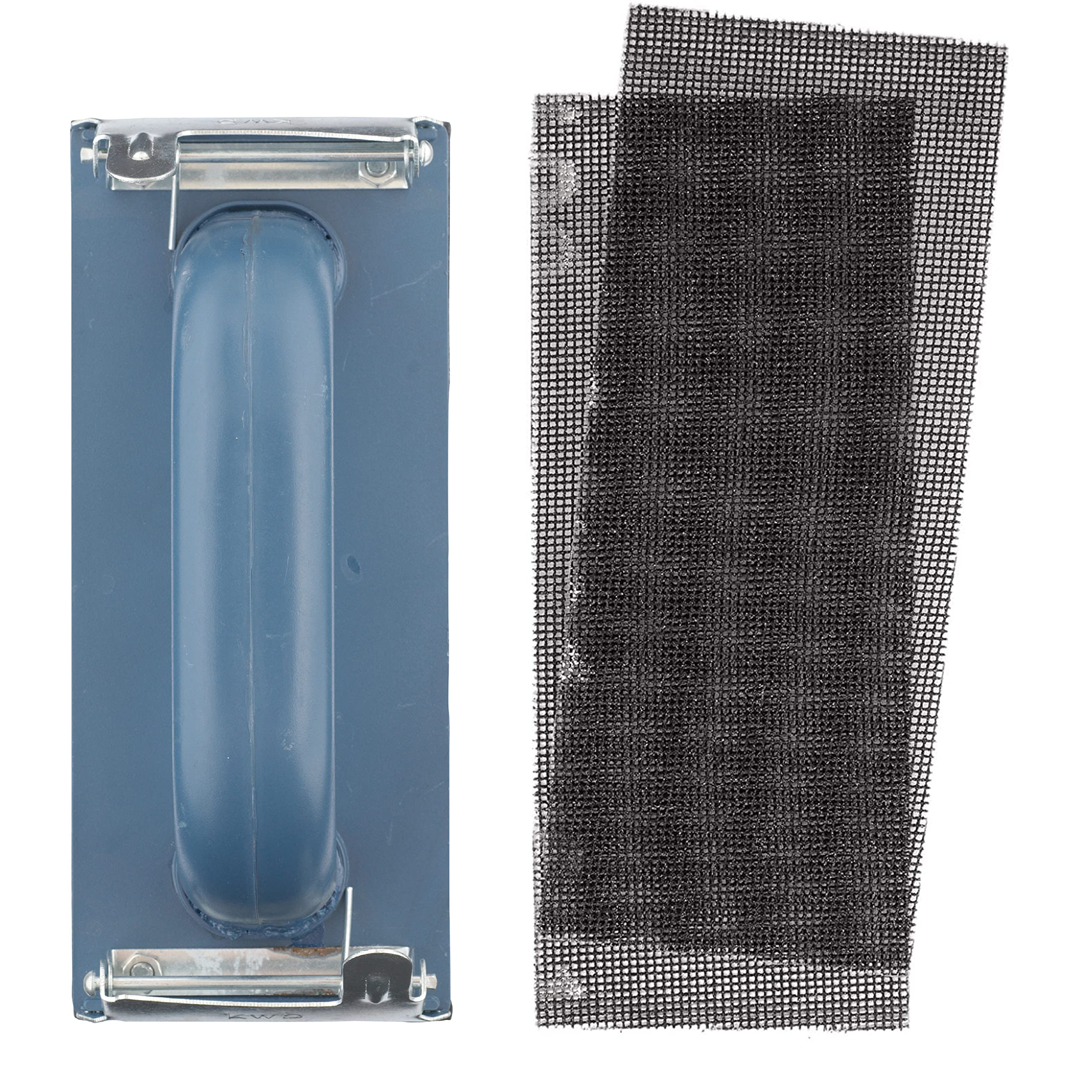 kwb Hand Sander Set - 3-Piece incl. Sanding Block with Clamping Device and Sanding Grid 93 mm x 230 mm (2 pcs.)