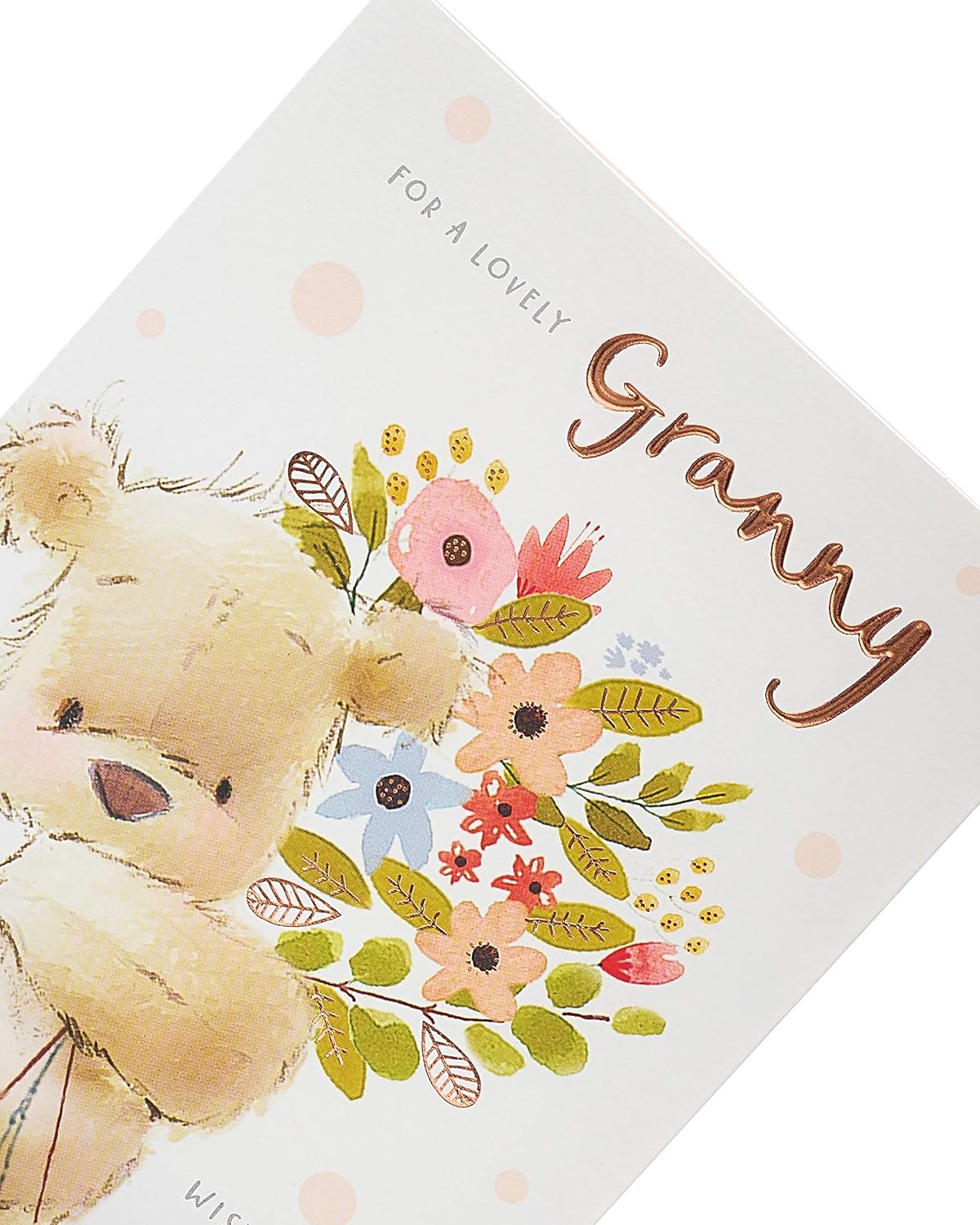 UK Greetings Birthday Card for Granny - Sweet Teddy Bear Design, Multi, 140mm x 195mm - Image 5