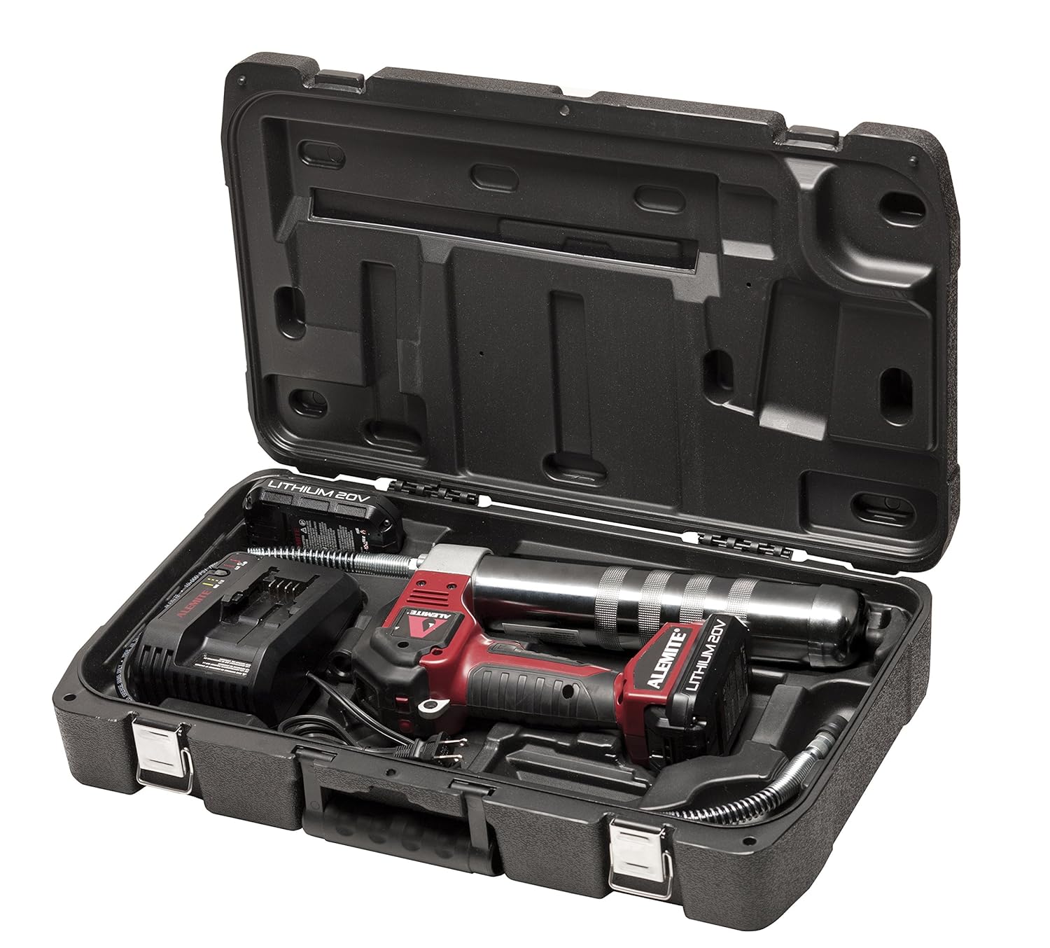 Alemite 596B1 BatteryPowered Grease Gun, Two Batteries, 110V/60 Hz