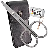 3 Swords Germany - brand quality STAINLESS STEEL INOX CURVED NAIL SCISSORS (1 PIECE) with case for manicure pedicure - nail care by 3 Swords - Made in Germany