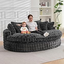 TYBOATLE 83’’ Oversized Round Boneless Couch