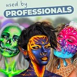 Blue Squid Forrest Green Pro Face Paint 30g Water Based Single Cake view 3