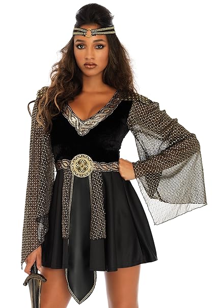 Leg Avenue 86682' Glamazon Warrior Kostüm, Schwarz, Large (EUR 40)