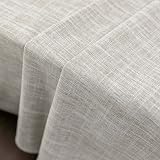 Home Brilliant Rectangular Table Cloth 132x260cm Striped Faux Linen view 8