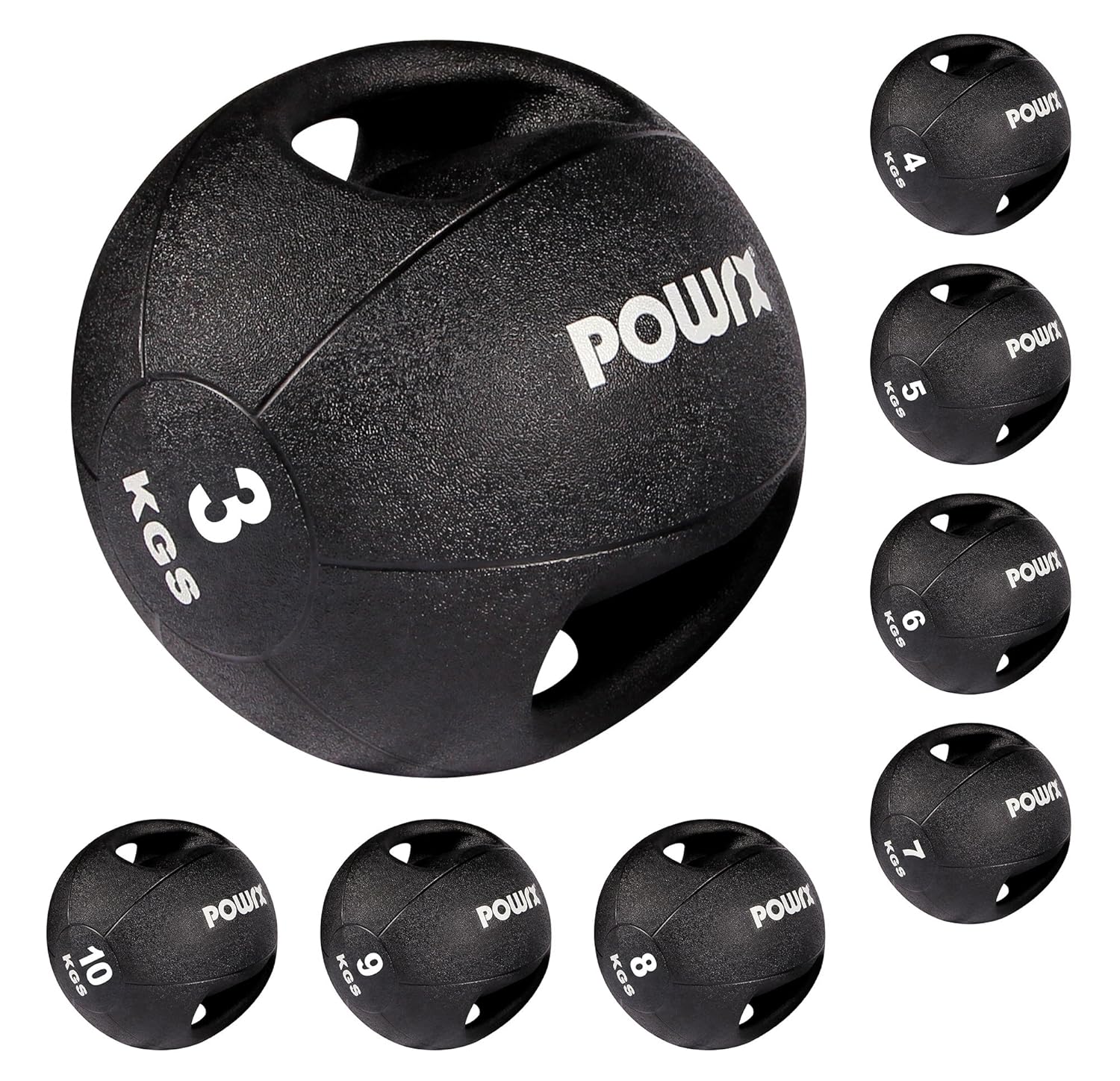 POWRX Balón medicinal con asas kg Ideal para la práctica del cross
