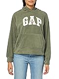 GAP Womens Logo Microfleece Hoodie BIRCH XXL