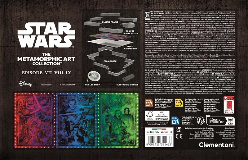 - Puzzle Metamorphic 520 Pièces Star Wars EP. VII-VIII-IX 18 Ans