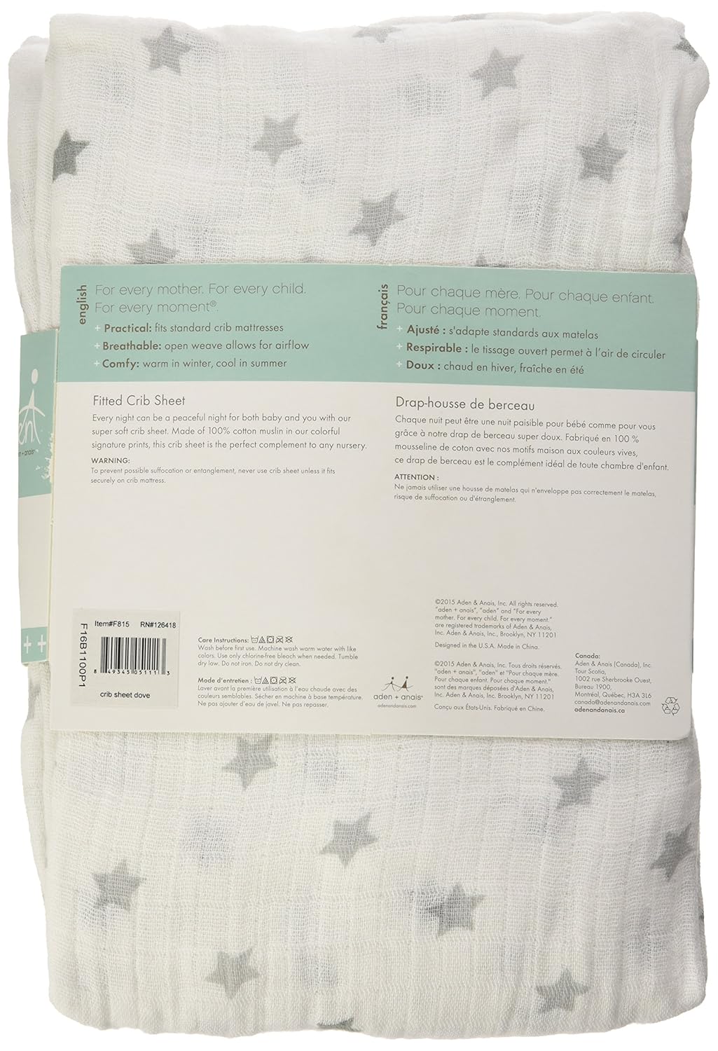 aden and anais breathable crib sheet