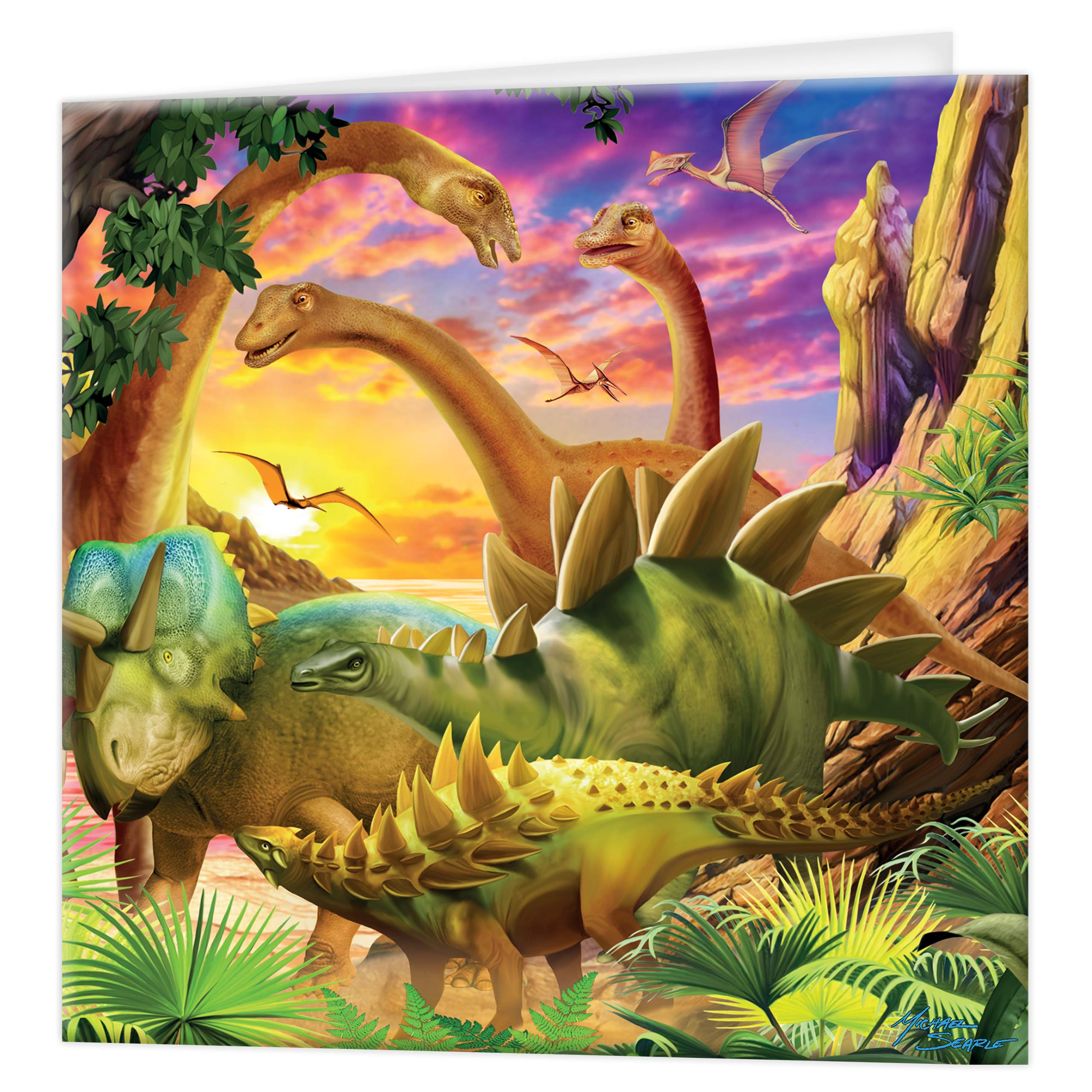 3D LiveLife Greeting Card - Dino Delight from Deluxebase. Blank Card with Lenticular 3D Image and Envelope. Unique Notecard for All Occasions and Premium Stationery Sets.