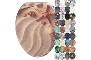 Sanilo Soft Close Toilet Seat ELONGATED, Quiet and Slow Close Lid and Seat, Strong Bumpers and Hinges, Sanibel