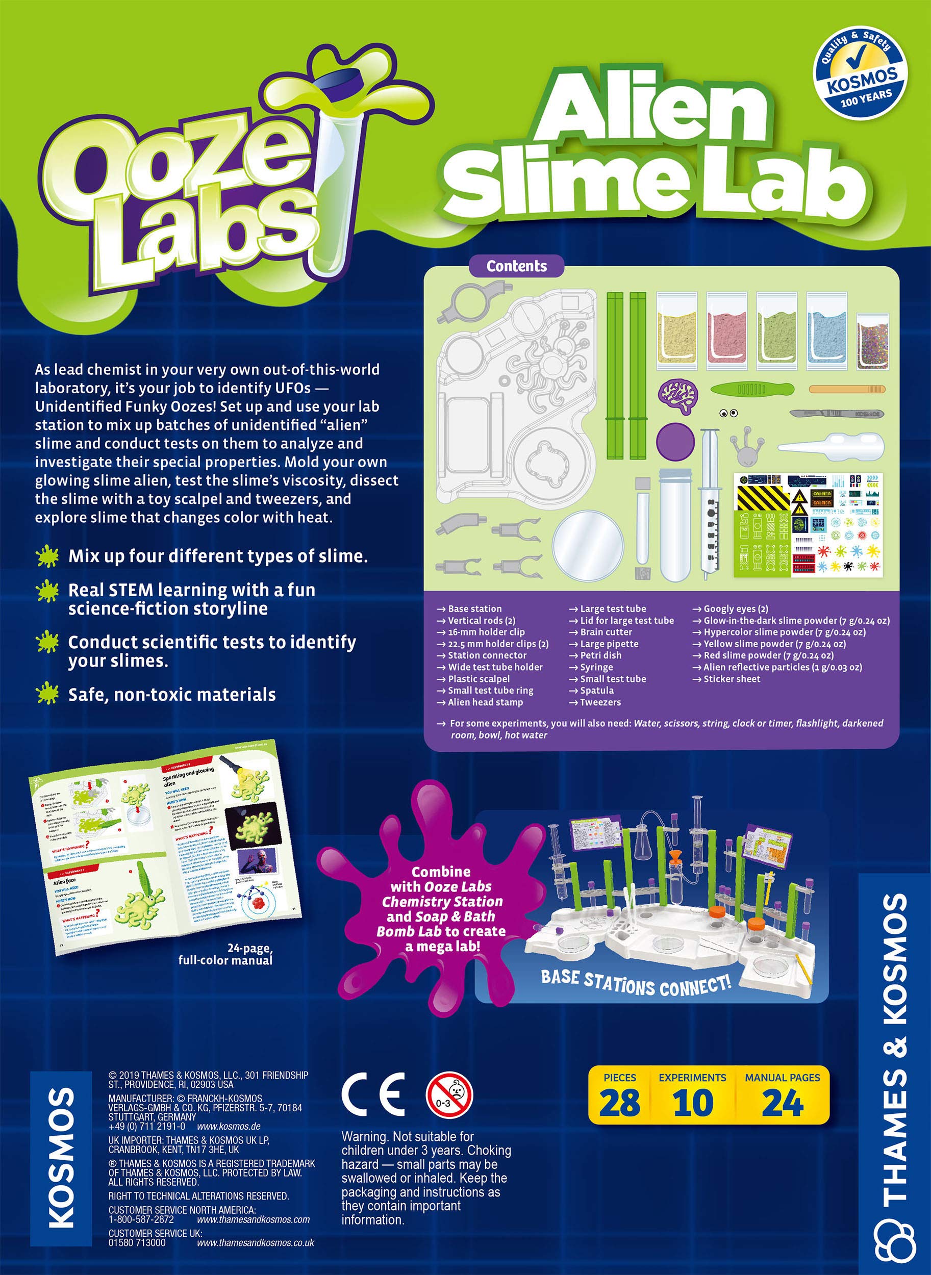 Thames & Kosmos Ooze Labs: Alien Slime Lab Science Experiment Kit & Lab Setup, 10 Experiments with Slime | A Parents' Choice Recommended Award Winner