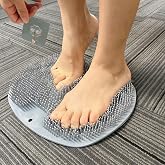 Shower Foot Scrubber Mat Back Washer Exfoliating Bath Wash Pad Wall Mounted Slip Suction Cups for Use in Cleaner Men and Women
