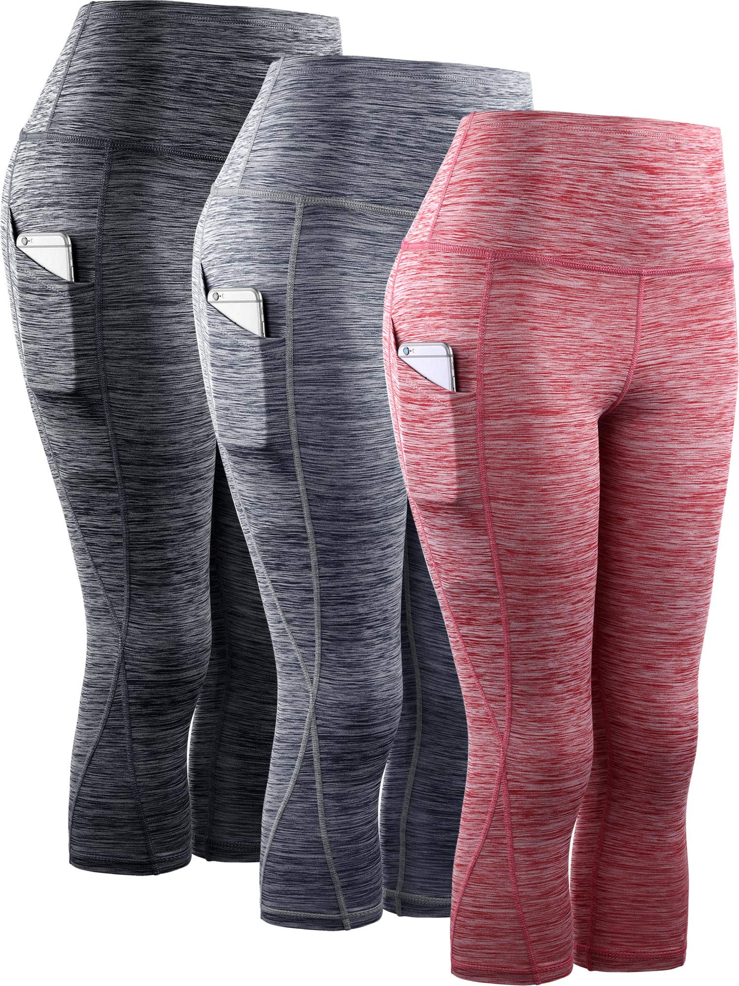 NELEUS Women's 3 Pack Tummy Control High Waist Yoga