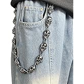 Men's Skull Wallet Chain Punk Pants Chain for Men Heavy Duty Belt Chain - Adjustable BikerJean Chain - Stylish Goth Punk Accessories for Men