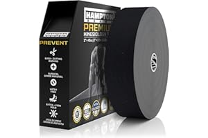 Hampton Adams | As Seen on Shark Tank | Elastic Kinesiology Tape (Bulk Roll) | 135ft Uncut | Supports & Protects Muscle Wrist Knee Shoulder Back Plantar Fasciitis | Waterproof Hypoallergenic