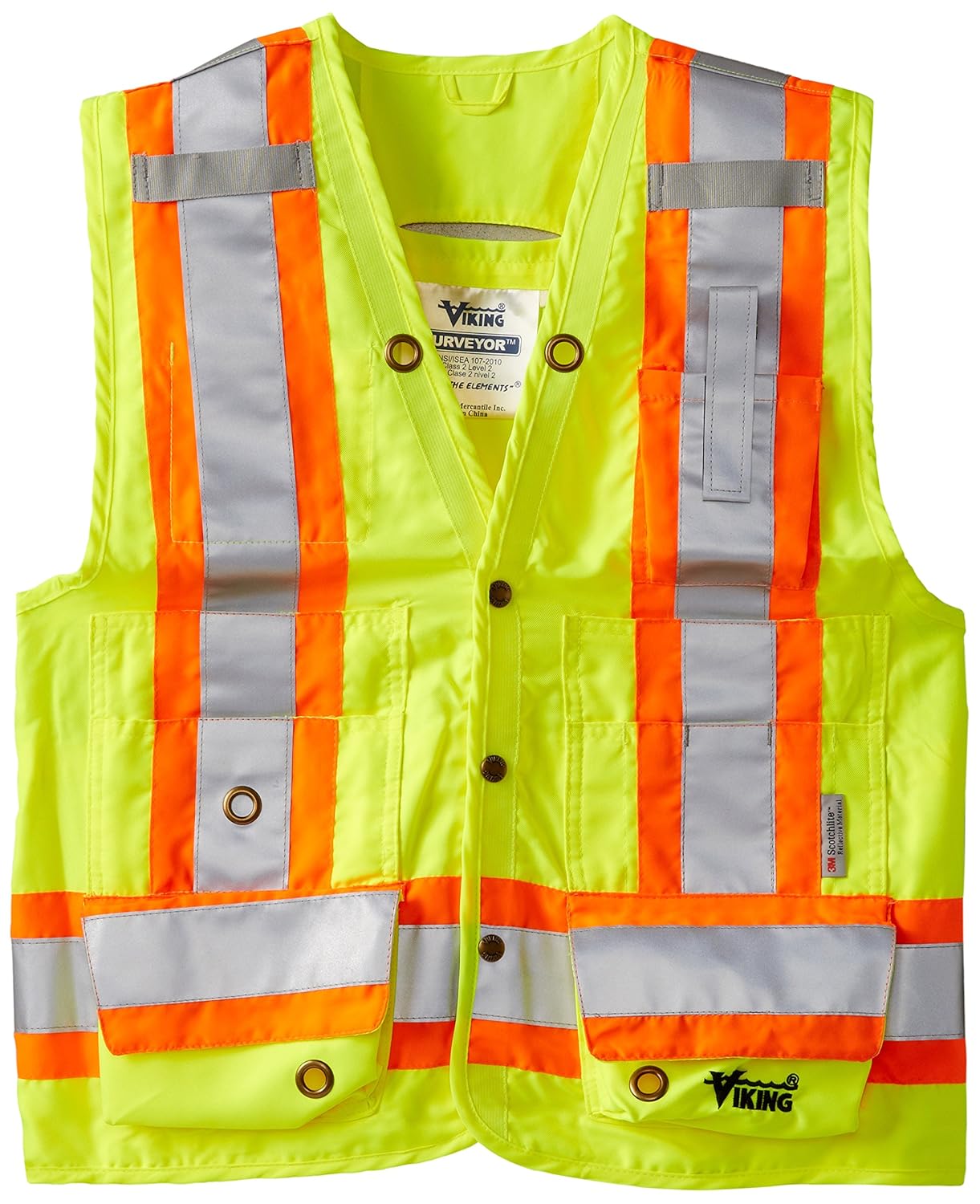 Viking Surveyor HiVis Safety Vest, Green, Small Amazon.co.uk Clothing