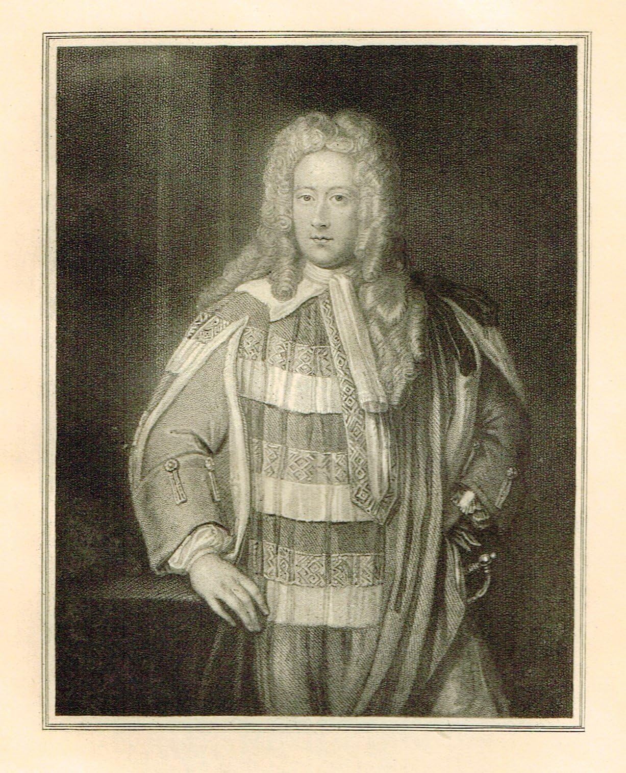 Sandtique Rare Prints Memoirs of The Court of England - Henry ST. John, VISCOUNT BOLINGBROKE - Photo Etching - 1880