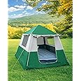 CORANI 14.1'x6.5'x9' Inflatable Tents for Camping, Portable 6/8/10 Person Blow Up Air Tent, Waterproof Windproof Easy Setup Large Family Tent with 2 Doors, 6 Windows, Mosquito Screen