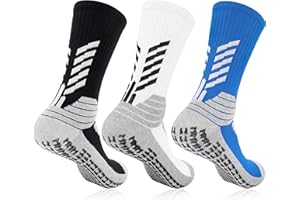 Howwide Soccer Socks Anti Slip Grip Football Basketball Sports Cushion Socks