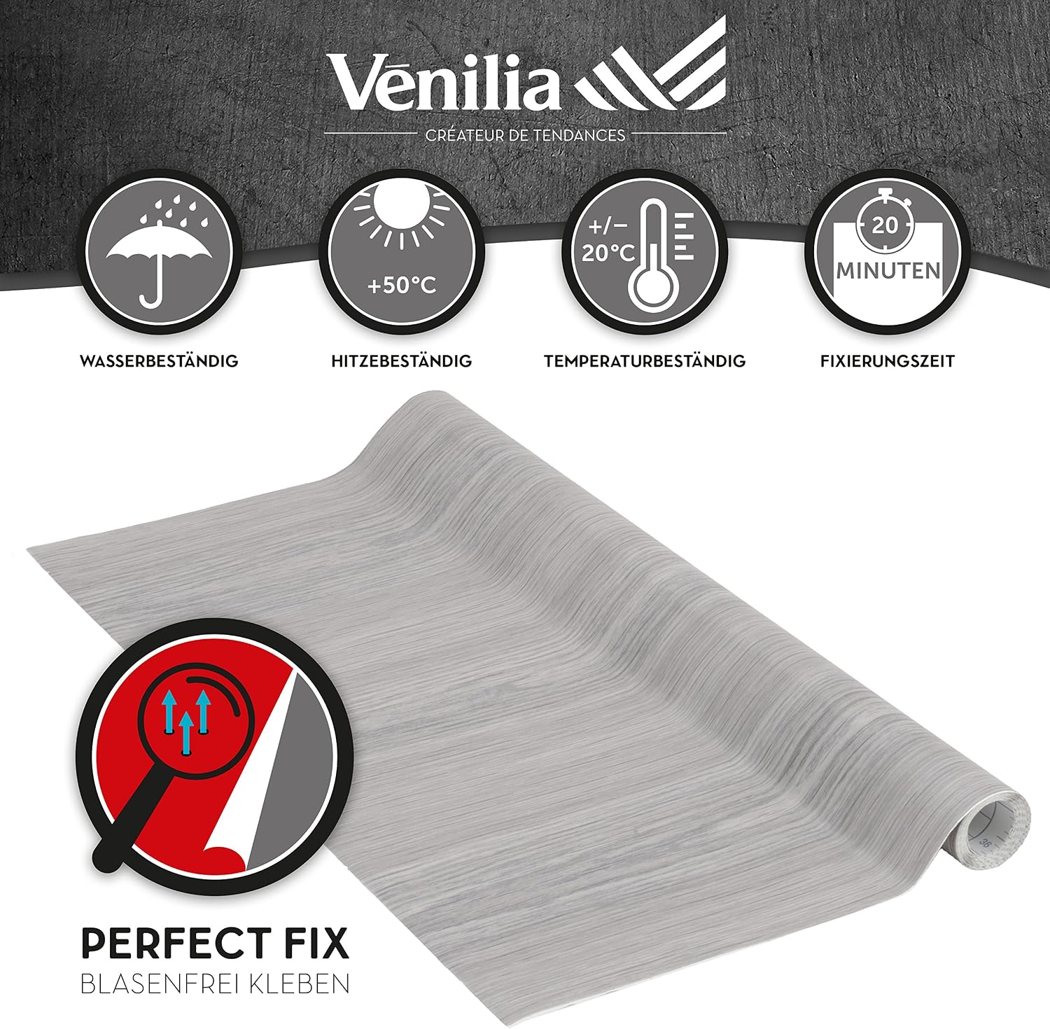Perfect Fix Adhesive Film, Pine Grey, Wood Film, Decorative Film, Furniture Film, Wallpaper, Self-Adhesive Film, PVC - Image 3