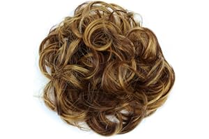 CAISHA Messy Scrunchie Bun Voluminous Wavy Hairpiece Heat-resistant Synthetic Fibres Brown Mix G31A