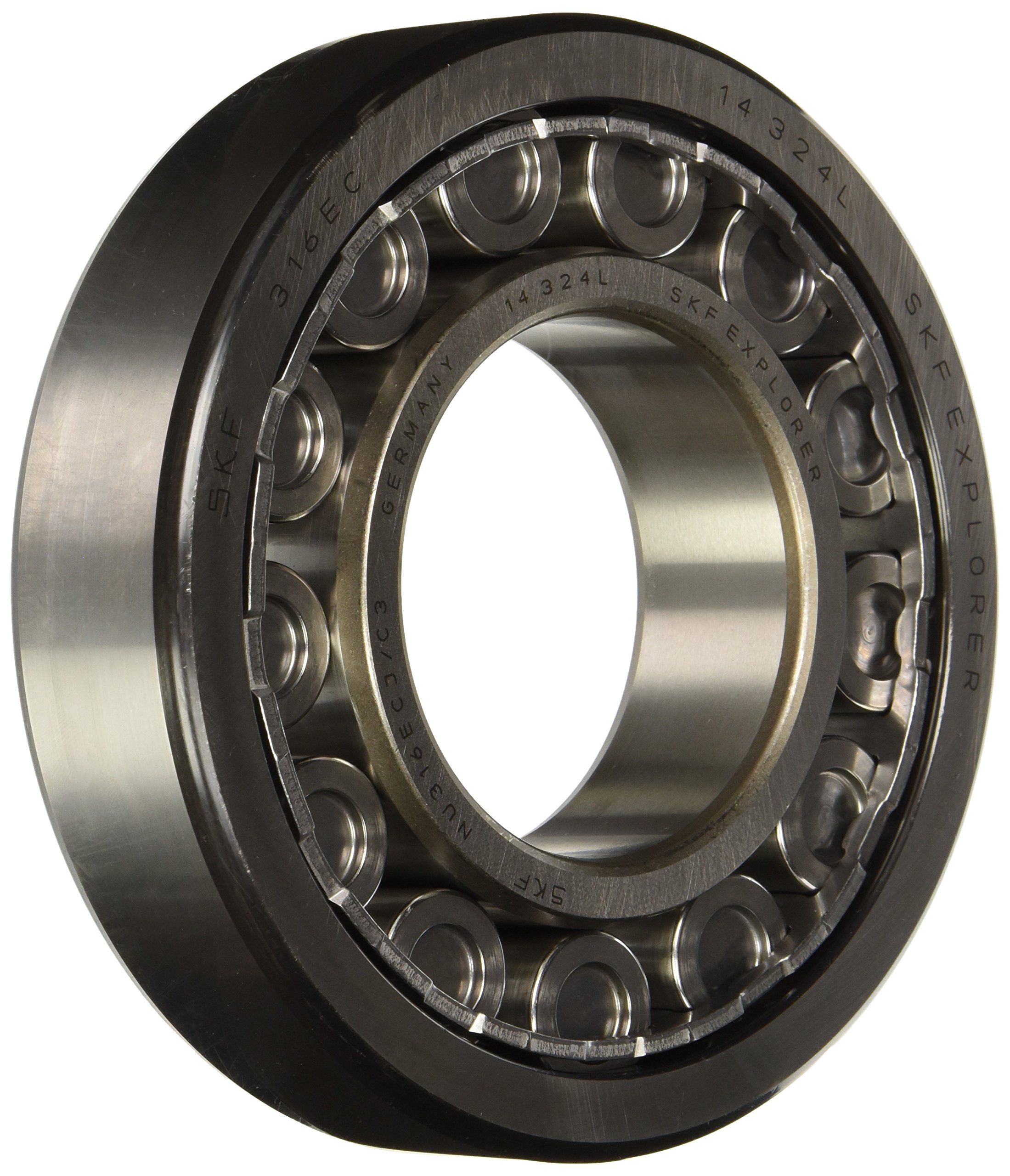 SKF Cylindrical Radial Roller Bearing, 80 ID, Bearing steel