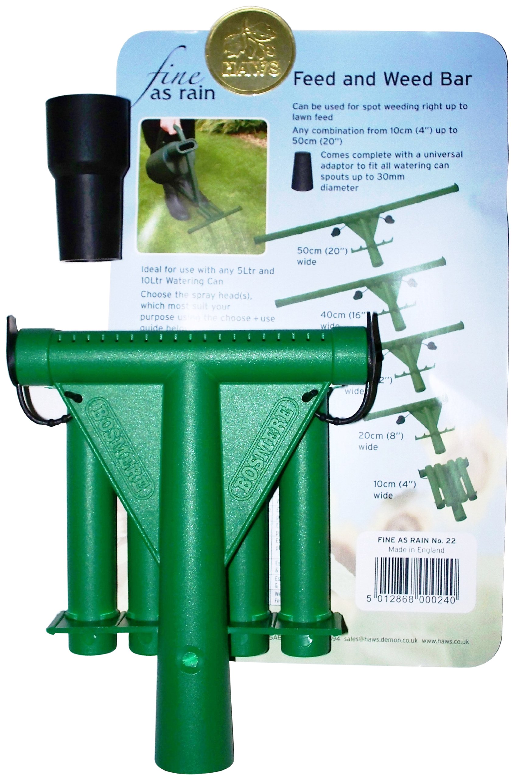 Fine As Rain | Universal Fit Watering Can Sprinkler | F22 | Lawn Weed and Feed Bar | Medium Spray