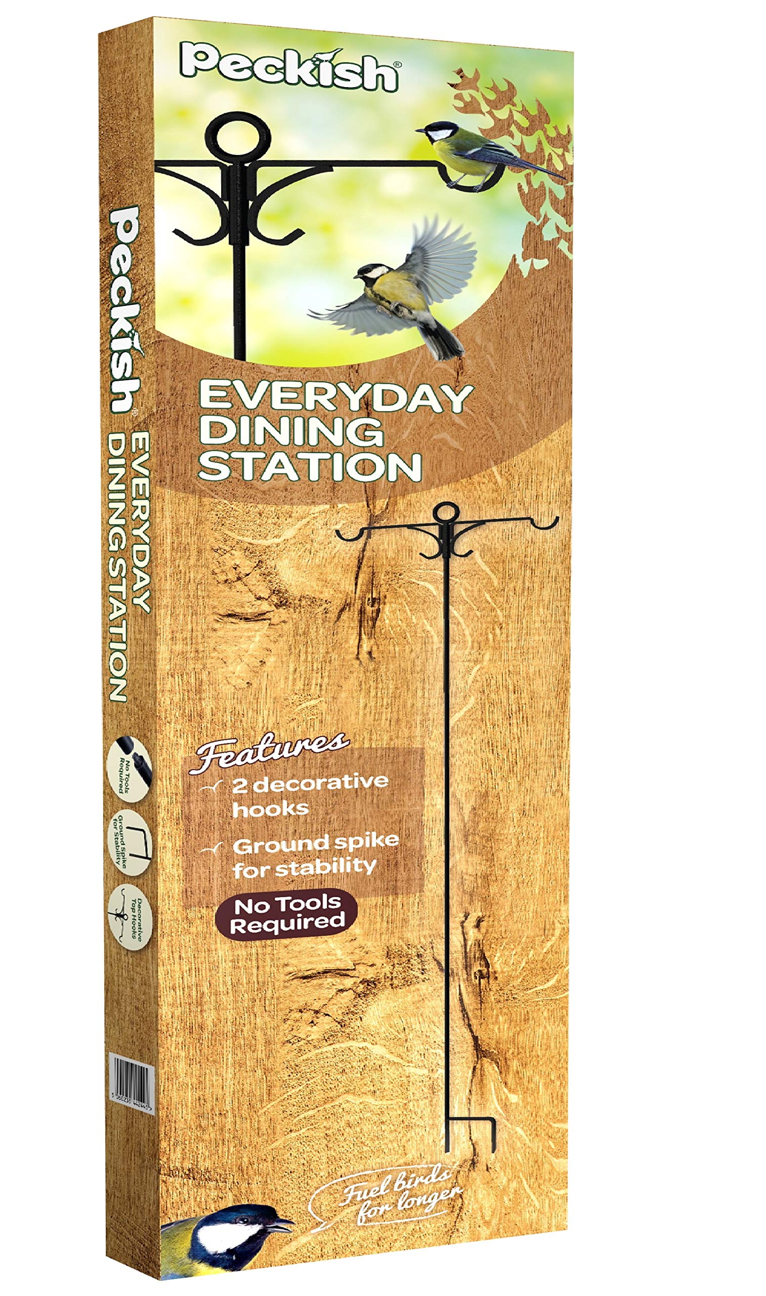 Peckish 60051217 Everyday Dining Bird Feeder Station-Black, 6 x 20 x 80 cm