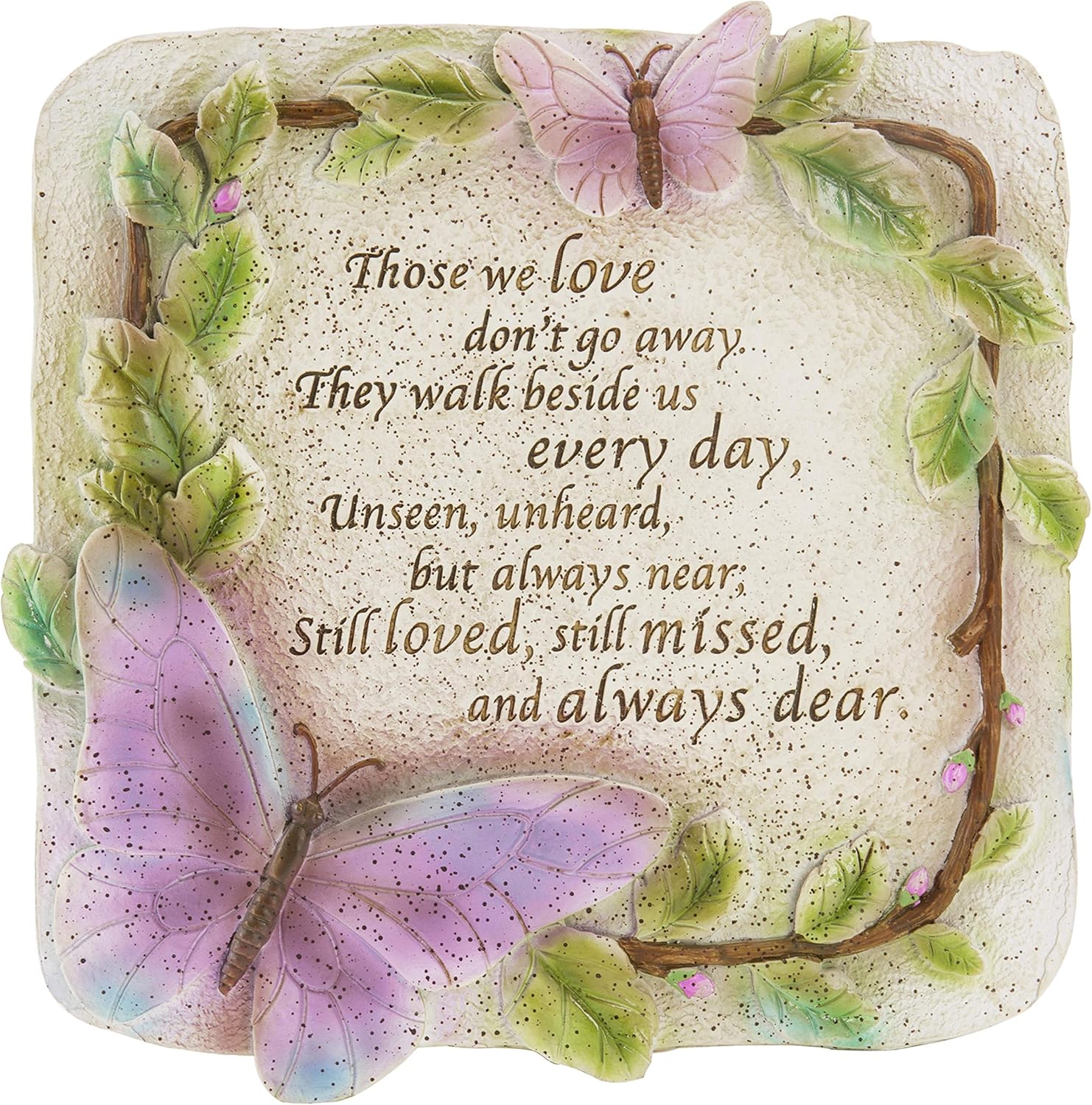 Hardscaping Materials - MyGift Memorial Garden Stone Sympathy Verse Hanging Wall Decor, Remembrance Stepping Stone
