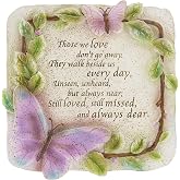 MyGift Memorial Garden Stone, Sympathy Remembrance Stepping Stone | Hanging Wall D&eacute;cor with Comforting Verse for Bereavement, Graveside, Garden Memorials &amp; Celebration of Life Tributes